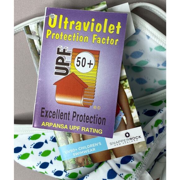 NWT Snapper Rock Girls 3/4 *READ* Two-Piece Fish Tank/Shorts UPF 50+ Swimsuit - Picture 5 of 6